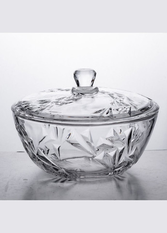 Салатниця скляна з кришкою 24 см під кришталь Yiwu (326599374)