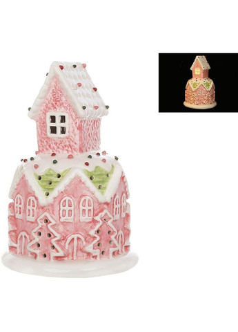 Декоративний "Зефірний Будиночок" 17см з LED-підсвічуванням, рожевий BonaDi (329894671)