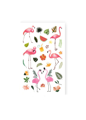Временное татуировка "Розовые фламинго" Tattooshka (304773666)