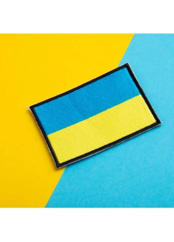 Шеврон на липучке флаг Украины 9х6 см, большой вышитый патч нашивка, шеврон, липучка IDEIA (386252872)