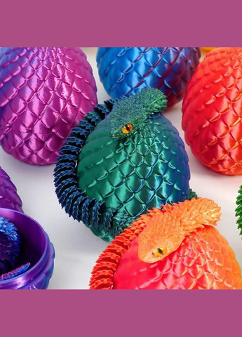 Игрушка яйцо со змеей изумрудное 8,5*30 см (NR0236_2) No Brand (315922581)