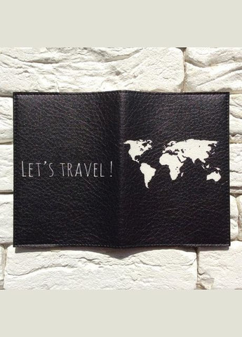 Обкладинка для паспорта let's travel 2 (чорний) No Brand (301083507)