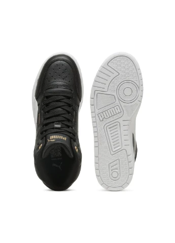 Черные спортивные осенние кеды shuffle downtown mid sneakers youth Puma