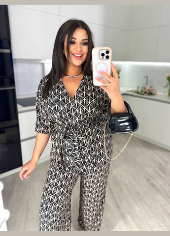 Костюм штапель,кофта на запах та штани із кишенями No Brand (329421977)