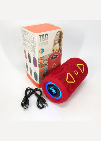 Bluetooth колонка портативная TG656 FM-радио, аккумуляторная колонка для музыки. Цвет: корасный No Brand (359474494)