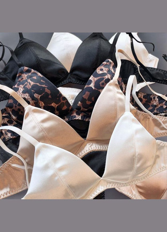 Белый демисезонный комплект женского нижнего белья nude набор трусики бюстгальтер черный No Brand Комплект нижньої білизни Nude