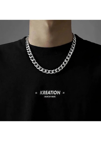 Колір Срібний ланцюжок чоловічий на шию 50 см/8 мм, Ланцюг на шию чоловічий AAA (358935418)