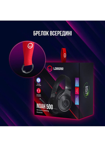 Гарнитура Noah 500 Wireless Gaming Black (LRG-GHS500) LORGAR (323110822)