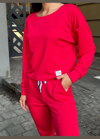 Жіночий спортивний костюм-двійка колір червоний р.46/48 452905 New Trend (285711762)