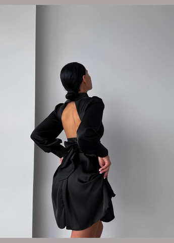 Чорна коктейльна, святковий, карнавальний, вечірня жіноча сукня кльош No Brand