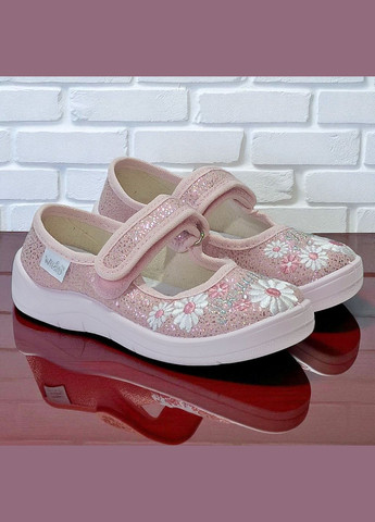 Ортопедичні тапочки на липучці капчики для дівчинки змінне взуття в садок Валді Waldi (345647887)