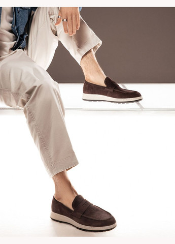 Коричневые мужские туфли 309а-01-h57 коричневый замша Miguel Miratez