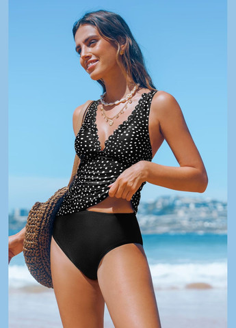 Чорно-білий літній купальник CUPSHE