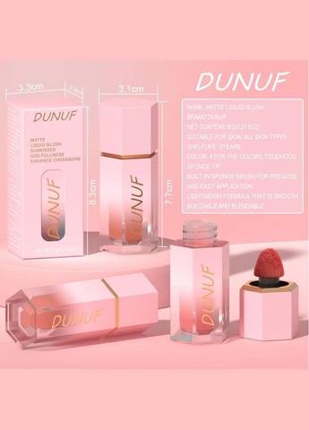 Жидкие матовые румяна Matte Liquid Blush D113 6 мл Dunuf (314933570)