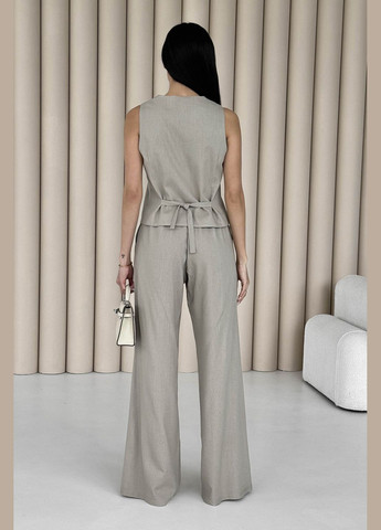 Класичні брюки-палаццо бежевий кольору Jadone Fashion (292653095)