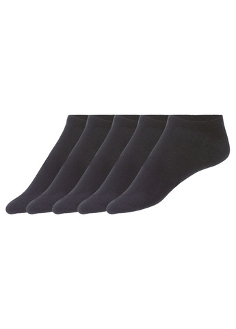 Шкарпетки трикотаж 5 пар короткі для чоловіка 371116 чорний Crivit (264912671)