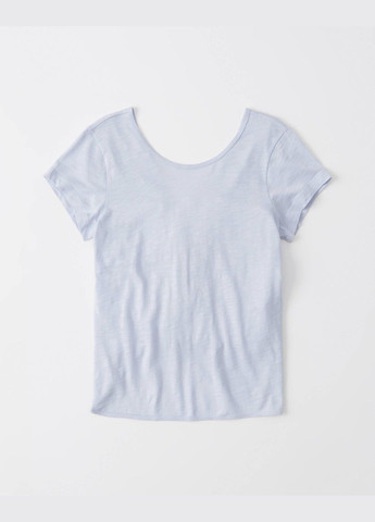 Голубая летняя футболка Abercrombie & Fitch