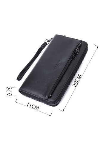 Чоловічий клатч для документів з натуральної шкіри з ручкою та ремінцем чорний (sku_22681) No Brand (328922775)