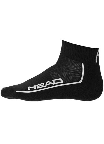 Чёрные носки all sports performance quarter 2p черный Head однотонные (367192216)