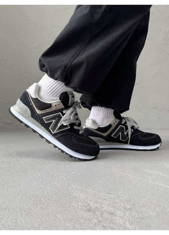 КРОССОВКИ ЖЕНСКИЕ NEW BALANCE 574 LEGACY BLACK GREY НЬЮ БЕЛАНС 574 No Brand серые демисезоны (367169271)