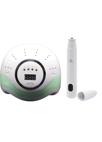 Набір для манікюру: Професійна лампа 256W та портативний фрезер на акумуляторі з підставкою Global Fashion (372492747)