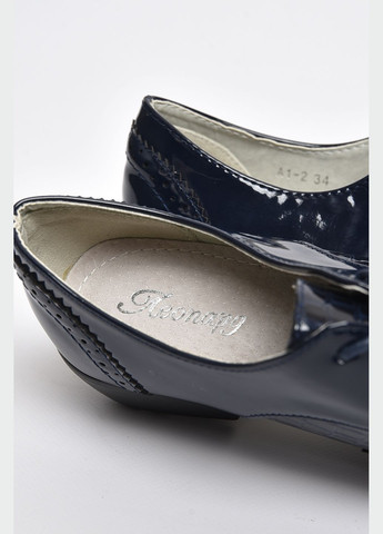 Темно-синие туфли для девочки темно-синего цвета Let's Shop