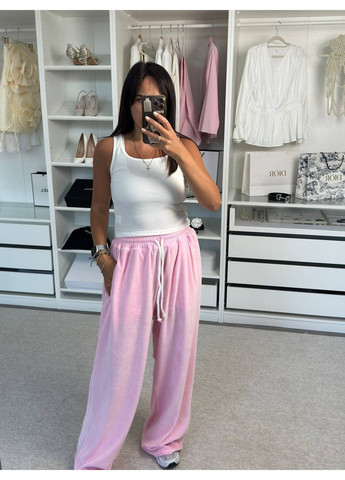 Женские брюки велюр Мод.622 Розовый Україна (347332310)