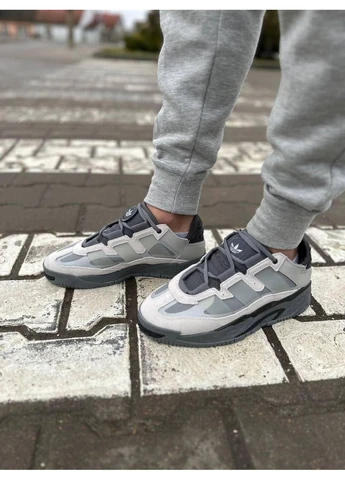 Черные летние кроссовки adidas niteball grey black v2 адидас найтбол No Brand