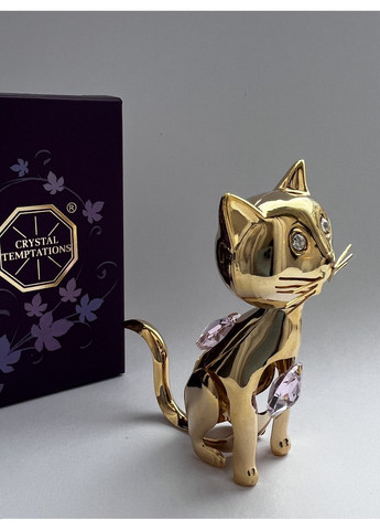 Фигурка со стразами Swarovski Котик 8 см 1602285 Crystocraft (370368916)
