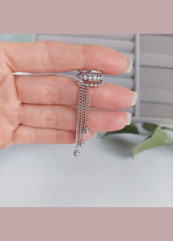 Кафф на ухо с цепочками MK1246 посеребренный DeKolie (317196787)