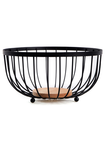 Ваза для фруктів Oder металева чорна 25*12 (RG-9004) Ringel (337128760)