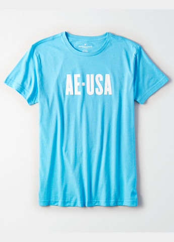 Блакитна блакитна футболка - чоловіча футболка ae0845m American Eagle