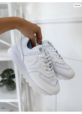 Жіночі кросівки в стилі New balance натуральна шкіра колір білий No Brand білі (349812662)