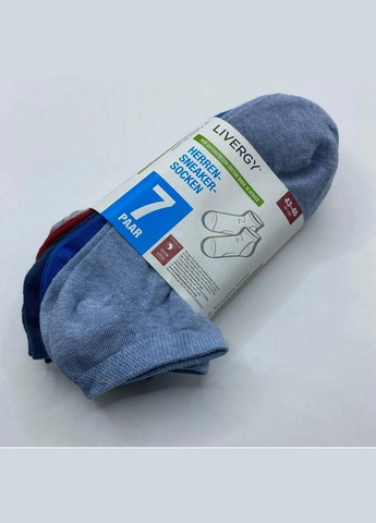 Серо-синие набор мужских носков 7 пар Livergy однотонные (341530445)