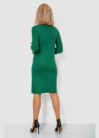 Зеленое повседневный вязаное платье молочное oversize с длинными рукавами для женщин демисезонное (sku_244r664) No Brand однотонное