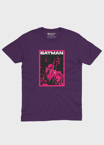 Фиолетовая демисезонная футболка для девочки с принтом супергероя - бэтмен (ts001-1-dby-006-003-023-g) Modno