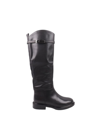 сапоги женские черные натуральная кожа Oeego