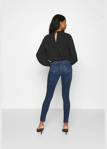 Джинси Skinny High Waist Raw Hem Jeans Dark Blue NA-KD - (320087586)