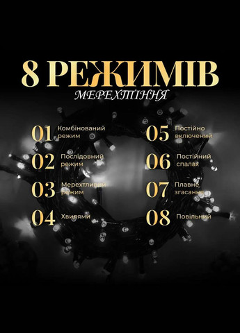 Гірлянда Нитка 218 LED довжина 22 метри, білий GarlandoPro (328603659)