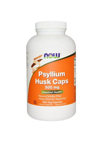 Подорожник (Псилиум), Psyllium Husks, 500 мг, 500 капсул Now Foods (326054863)