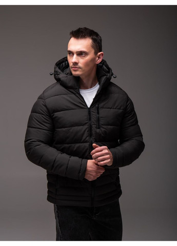 Темно-зелена демісезонна утеплена куртка з капюшоном Vakko