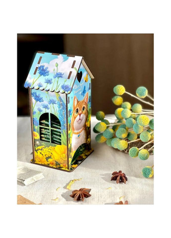 Чайный домик "Рыжий котик" (ПСФ156) PSF156 деревянный Ubumblebees (328264361)
