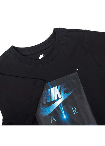 Черная демисезонная детская футболка b nsw tee create pack 2 черный Nike