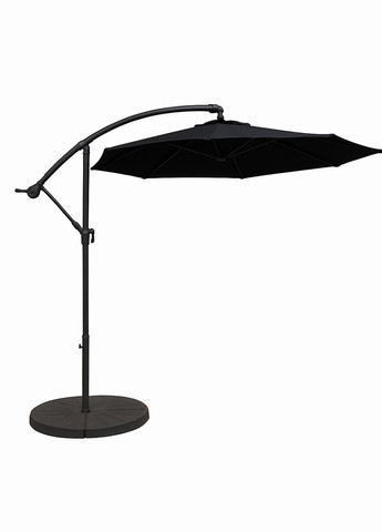 Садовый зонт регулируемый 3 м с наклоном Чёрный + чехол WCG (346528746)