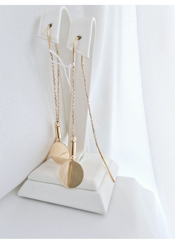 Золоті сережки-протяжки Монетки 580101-1с Tango (354700146)