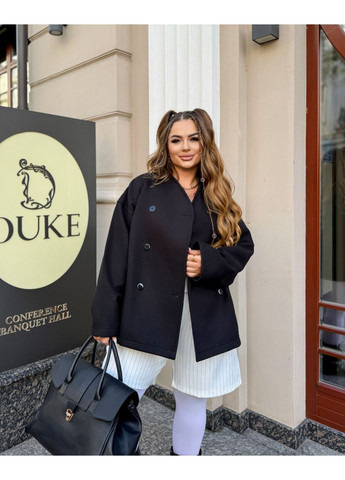 Черное демисезонное Женское пальто Гермес