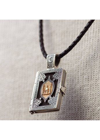 Серебряный кулон Коран с эбеновым деревом 941 Oniks (362700192)