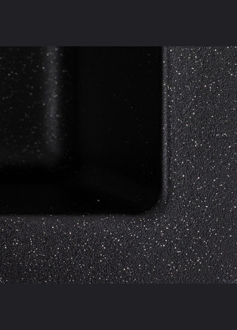 Гранітна мийка для кухні 4040 RUBA матовий чорний металік Platinum (269793776)