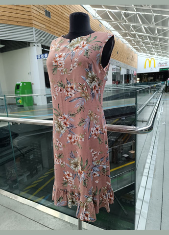 Коралова кежуал сукня-сарафан льон 2 Льва