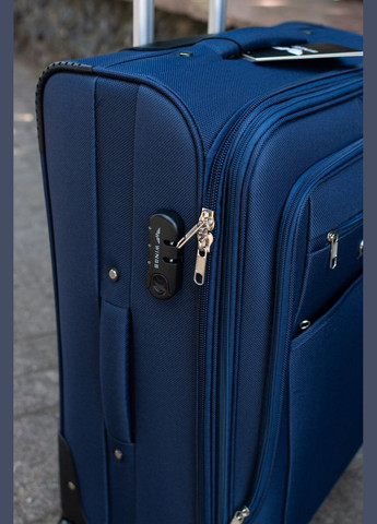 Валіза тканинна 2501 розмір М середній на 4 колесах, колір чорний Wings 2501/4 (338182660)